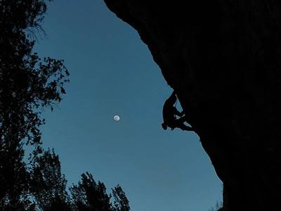 Escalador en una caída